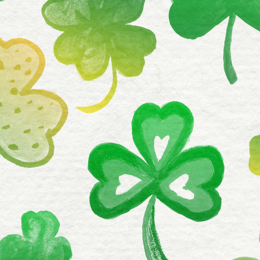 CU - Watercolor Brushes #9 Shamrocks - Image 2