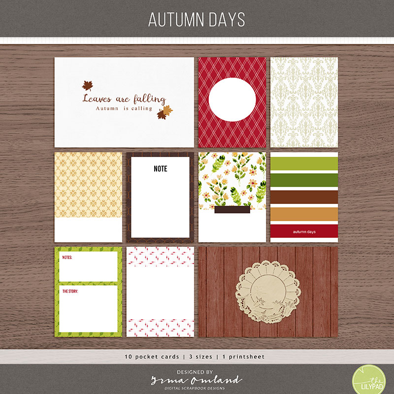 Autumn days | pocket cards