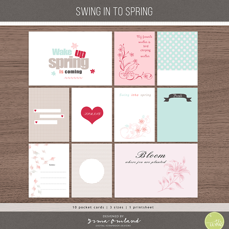 Swing in to spring | pocket cards