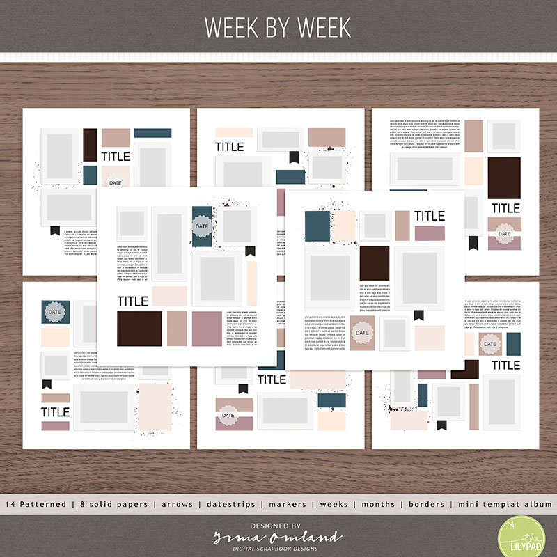 Week by week | template mini album
