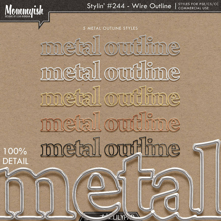 CU/PU - Stylin' #244 - Wire Outline