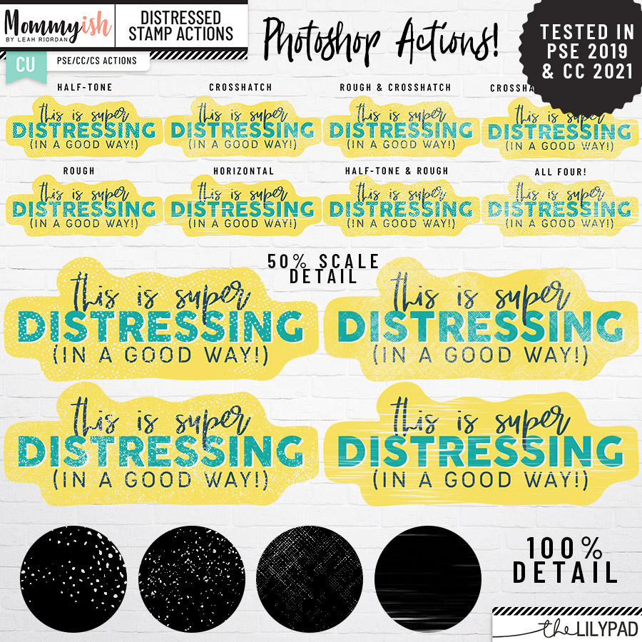 CU/PU - Distressed Stamp Actions 2021
