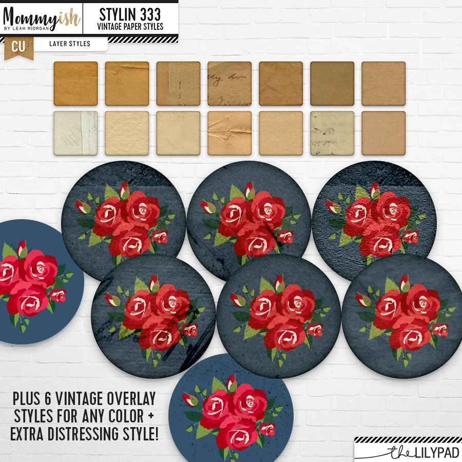 CU - Stylin' 333 | Vintage Paper Overlays