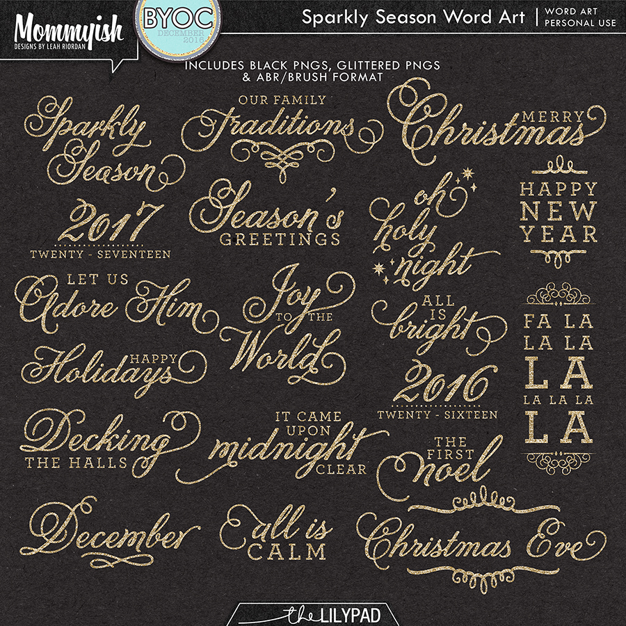 Sparkly Season | Word Art - Image 2