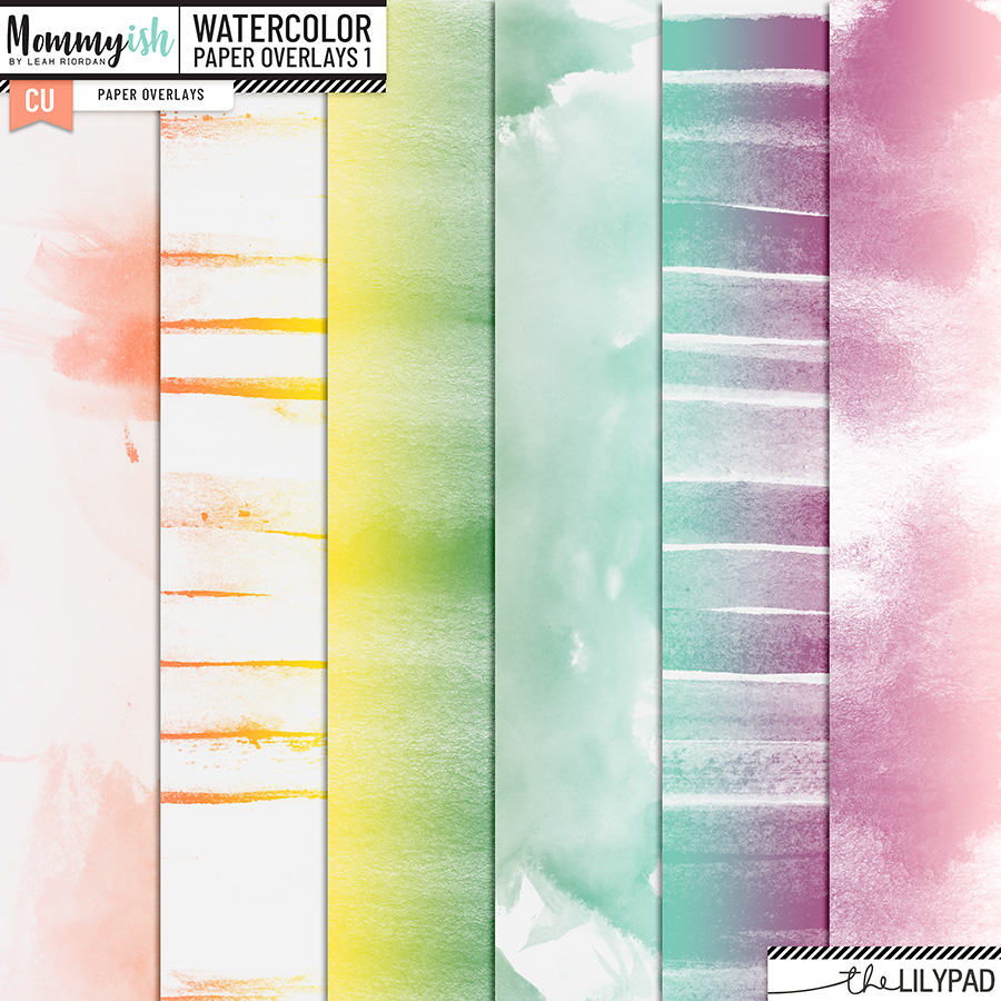 CU - Watercolor Overlays 1 - Image 2