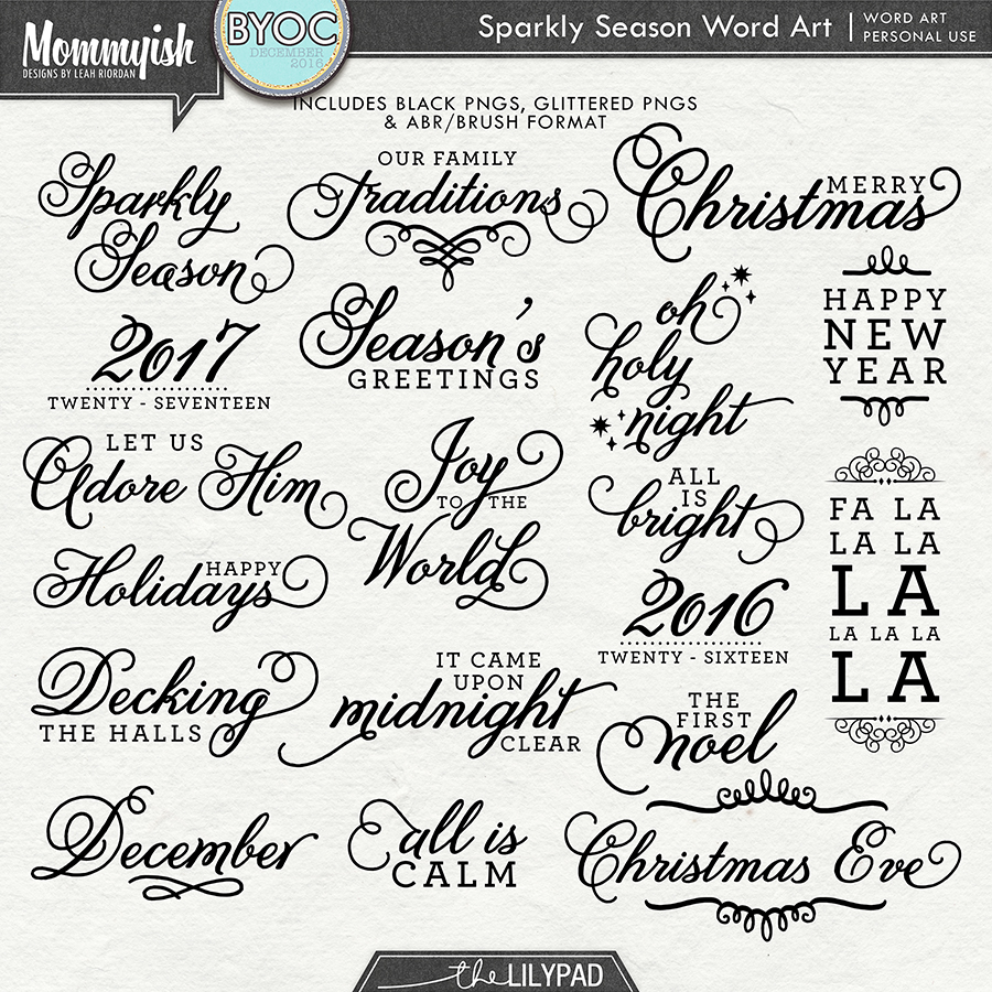 Sparkly Season | Word Art - Image 3