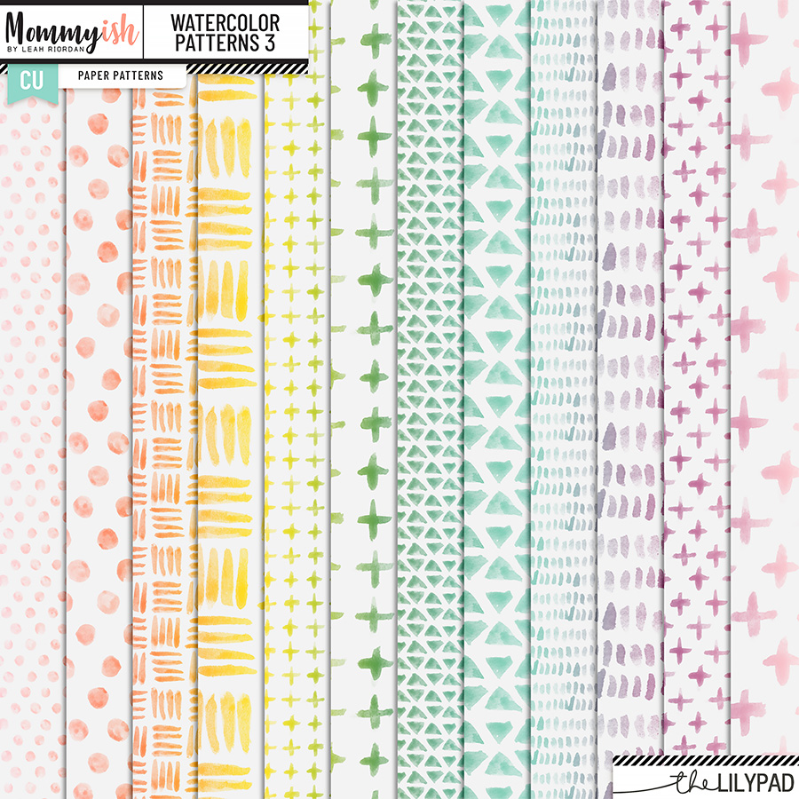 CU - Watercolor Patterns 3