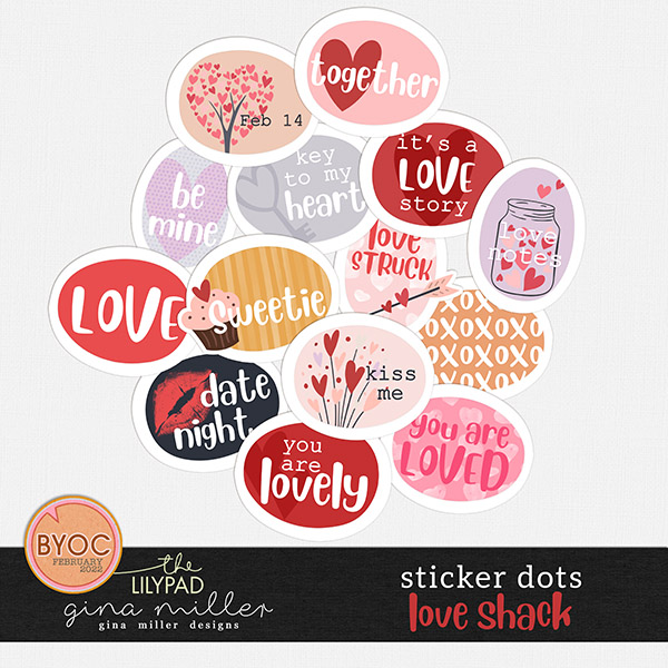 Sticker Dots: Love Shack