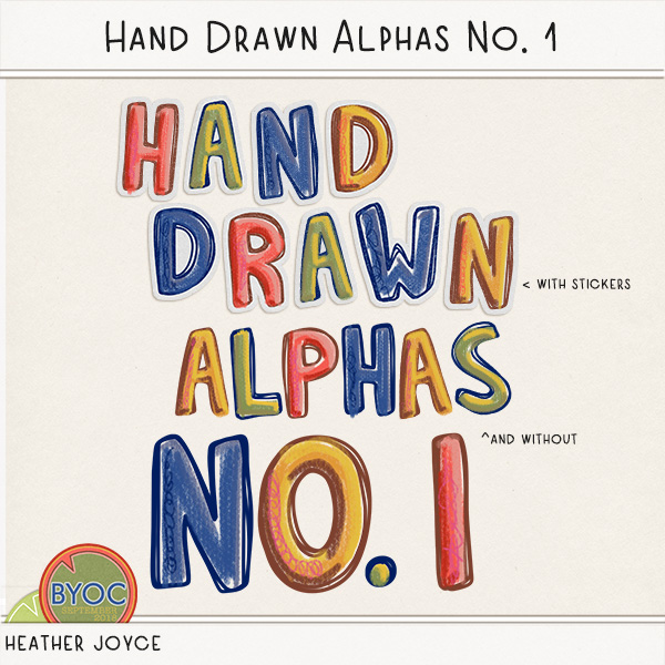 Hand Drawn Alphas No. 1