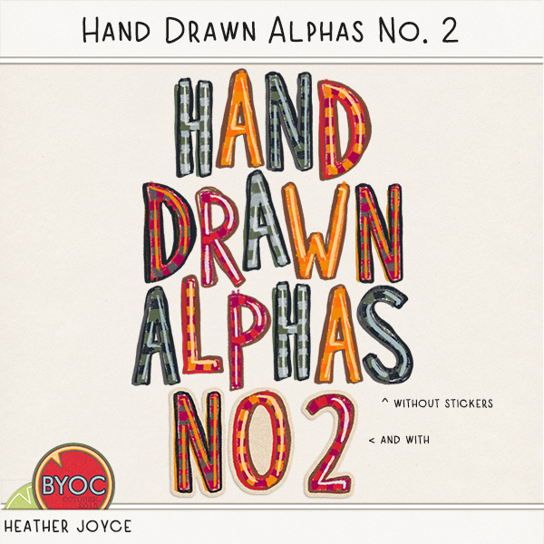 Hand Drawn Alphas No. 2
