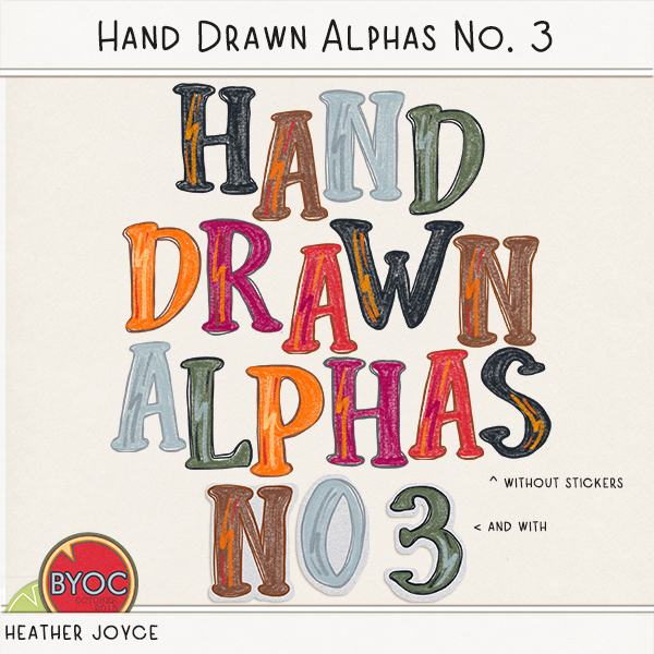 Hand Drawn Alphas No. 3