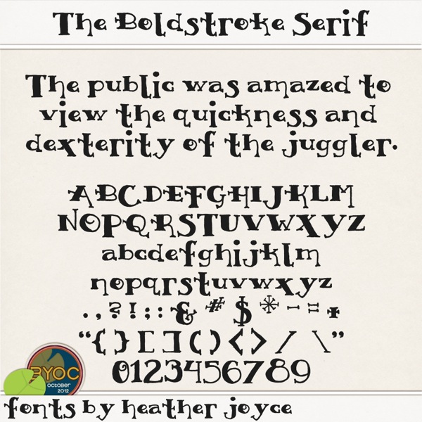 The Boldstroke Serif
