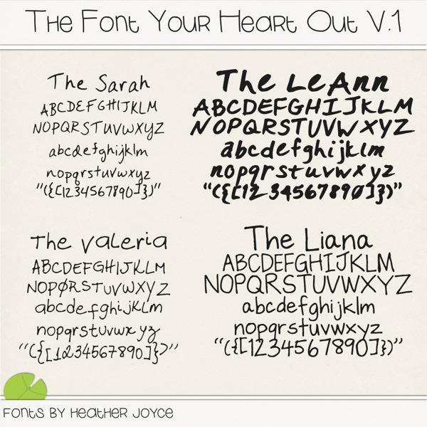 The Font Your Heart Out Collection V.1