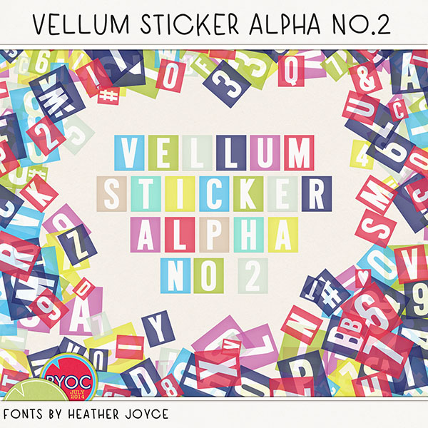 Vellum Sticker Alpha No.2