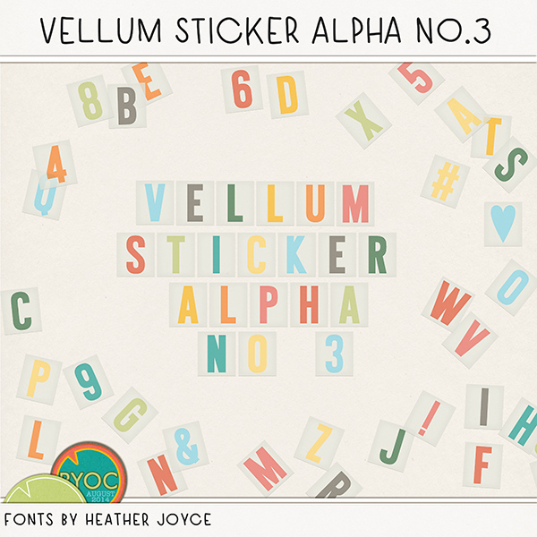 Vellum Sticker Alpha No.3