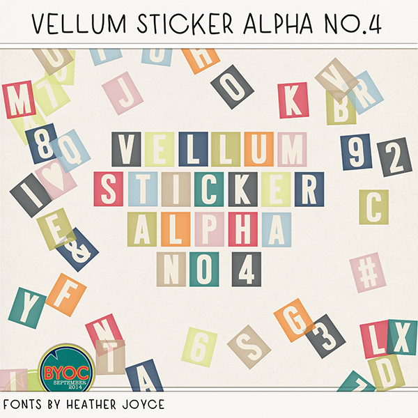 Vellum Sticker Alpha No.4