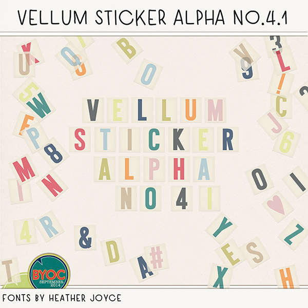 Vellum Sticker Alpha No.4.1