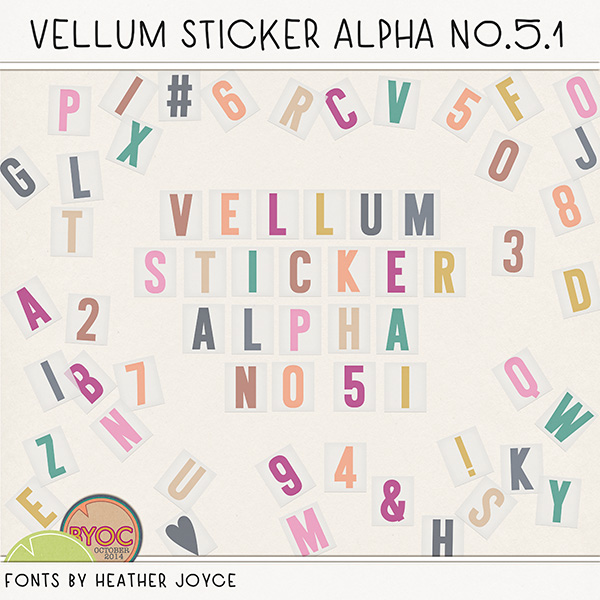 Vellum Sticker Alpha No.5.1