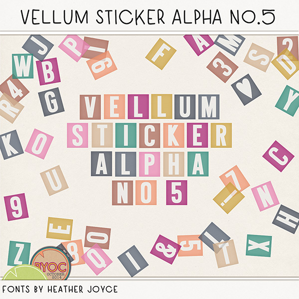 Vellum Sticker Alpha No.5