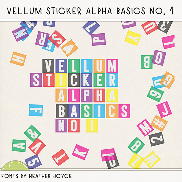 Vellum Sticker Alpha Basics No.1