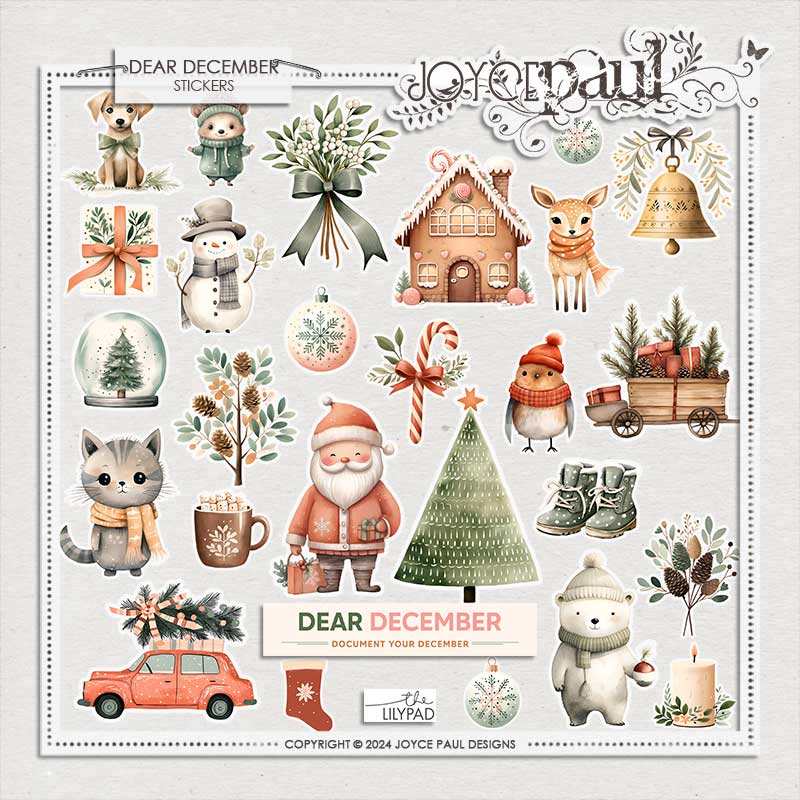 Dear December - Stickers by Joyce Paul