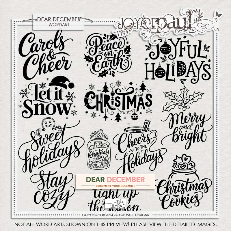 Dear December - Word Art by Joyce Paul
