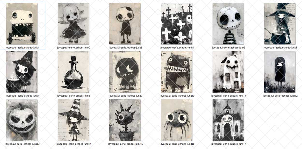 Eerie Echoes - Junk Journal Papers 1 by Joyce Paul - Image 3