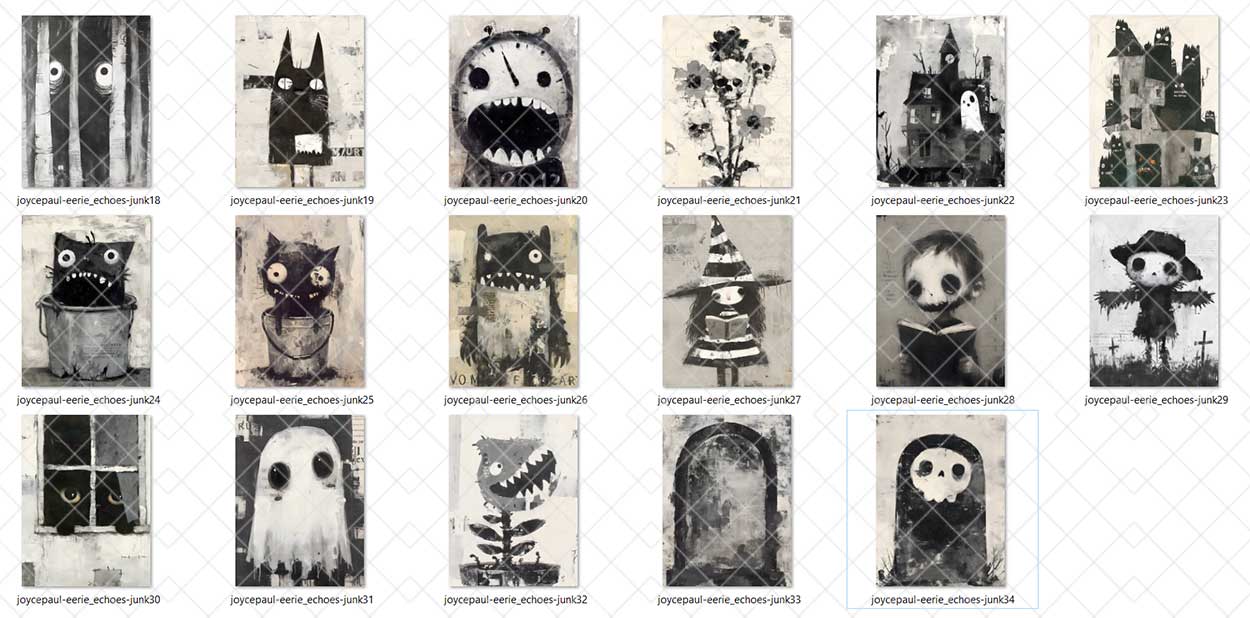 Eerie Echoes - Junk Journal Papers 2 by Joyce Paul - Image 3