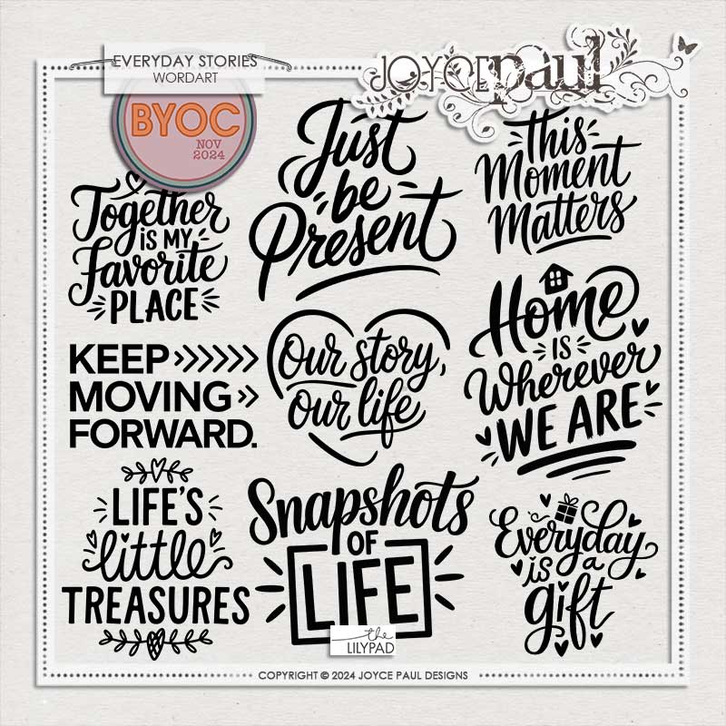 Everyday Stories - Word Art by Joyce Paul