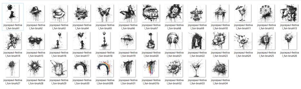 Festival Fun - Brushes by Joyce Paul - Image 2