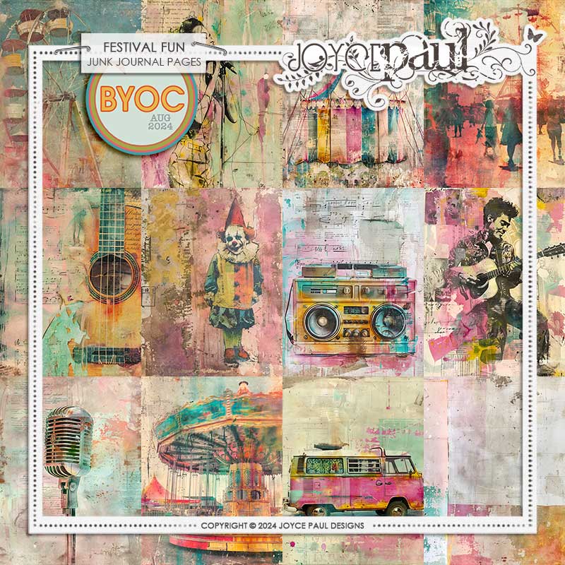Festival Fun - Junk Journal Papers by Joyce Paul