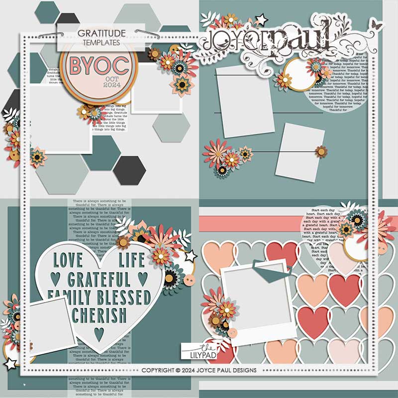 Gratitude - Templates by Joyce Paul
