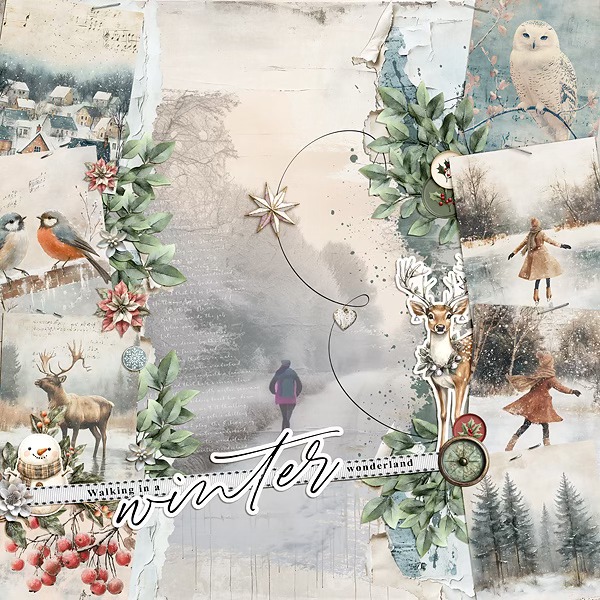 Winter Nostalgia - Junk Journal Papers by Joyce Paul - Image 10