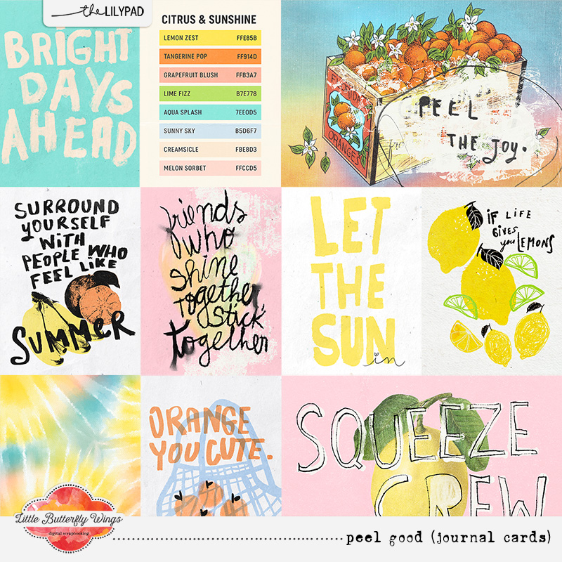 Peel Good (journal cards) by Little Butterfly Wings