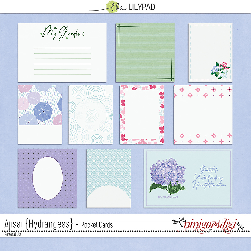 Ajisai {Hydrangeas} | Pocket Cards