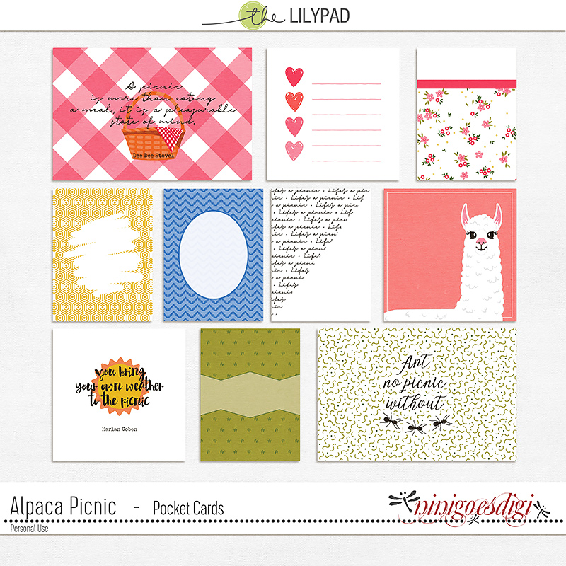 Alpaca Picnic | Pocket Cards