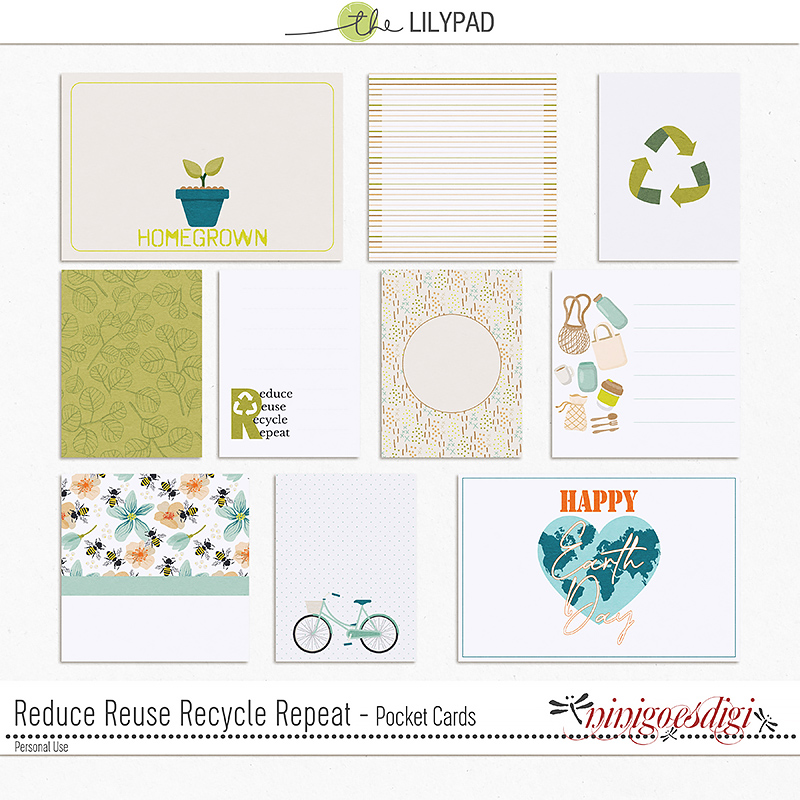 Reduce Reuse Recycle Repeat | Pocket Cards