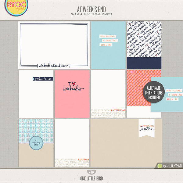 At Week's End Journaling Cards