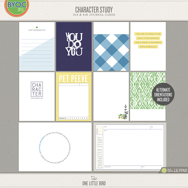 Character Study Journaling Cards