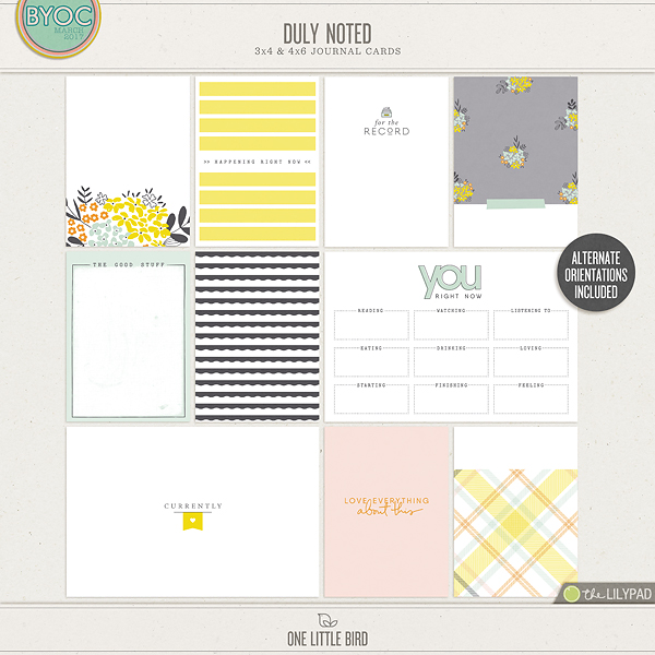 Duly Noted Journal Cards