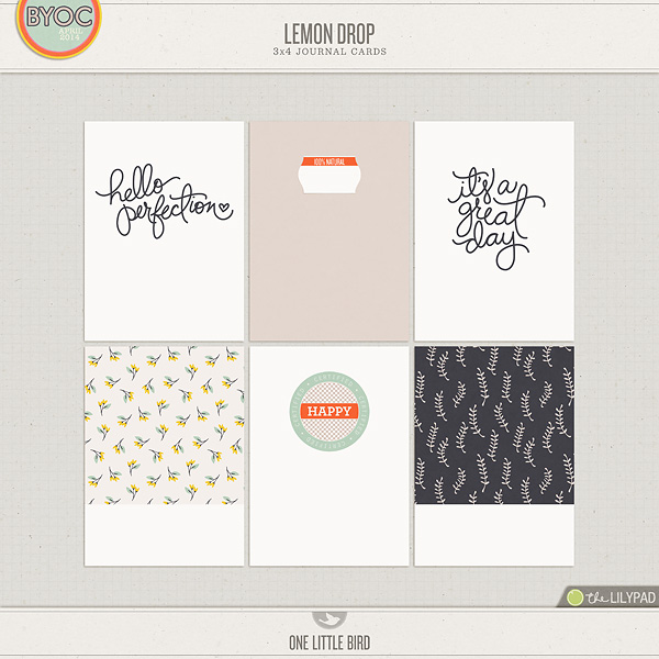 Lemon Drop Journaling Cards