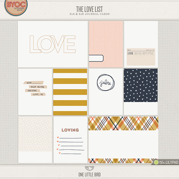 The Love List Journaling Cards