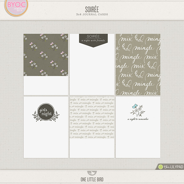Soiree Journaling Cards
