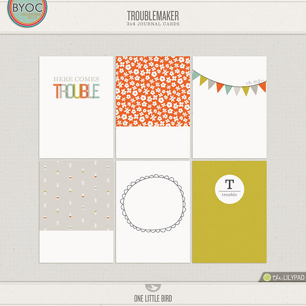 Troublemaker Journaling Cards