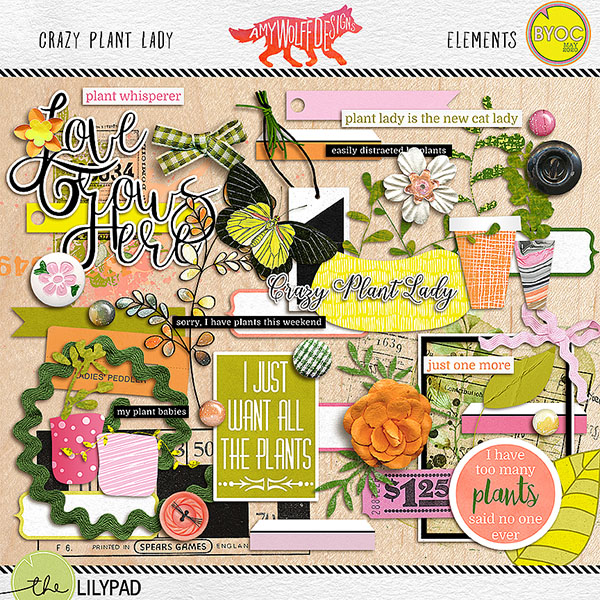 Crazy Plant Lady Elements