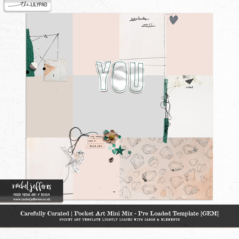 Carefully Curated - Pocket Art Mini Mix | GEM - Pre Loaded Template