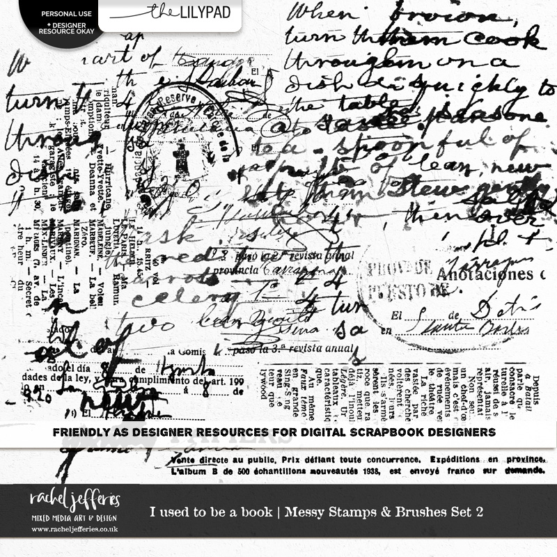 I used to be a book | Messy Stamps & Brush Set 02