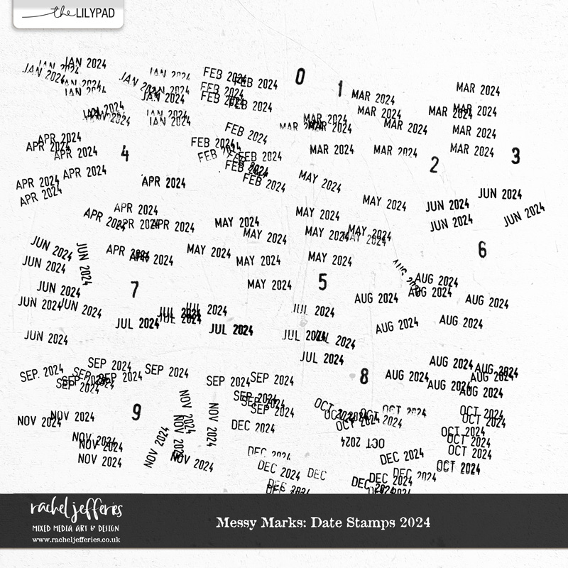 Messy Marks: Date Stamps 2024 PLUS BONUS