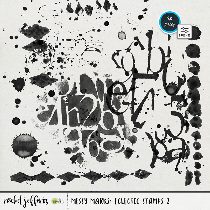 Messy Marks: Eclectic Stamps and Brushes 2