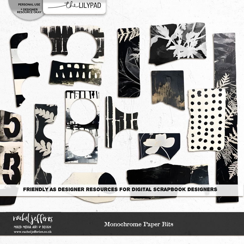 Monochrome Paper Bits